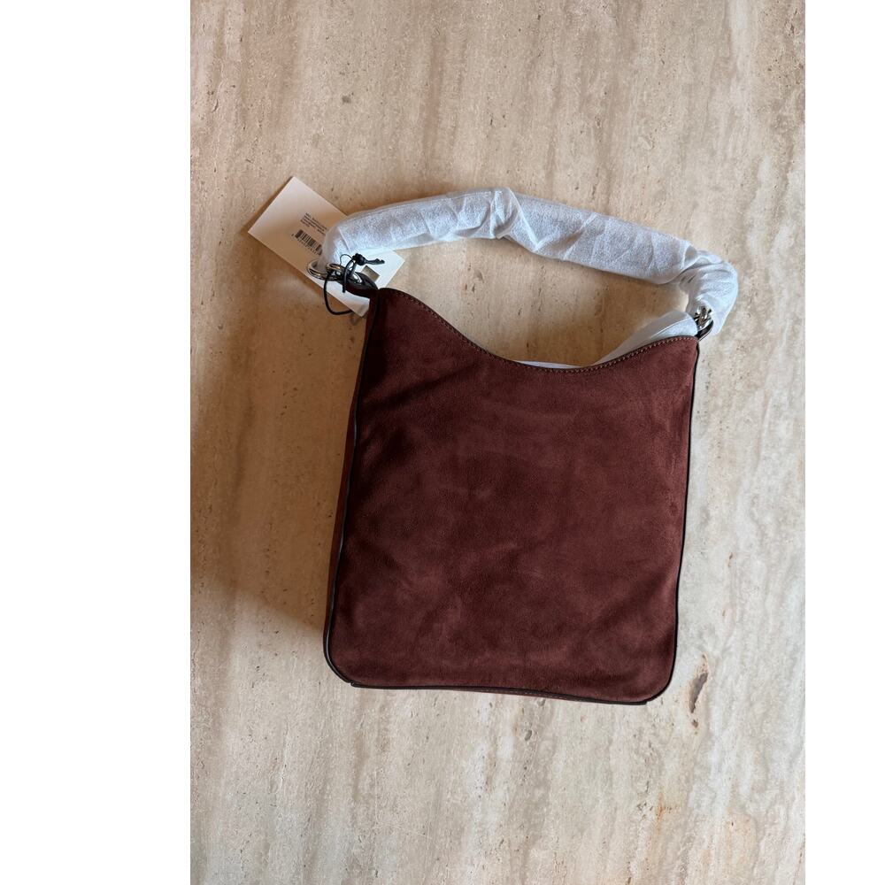 STAUD MEL BAG | MAHOGANY SUEDE SHOULDER BAG, Brand New - Picture 6 of 11